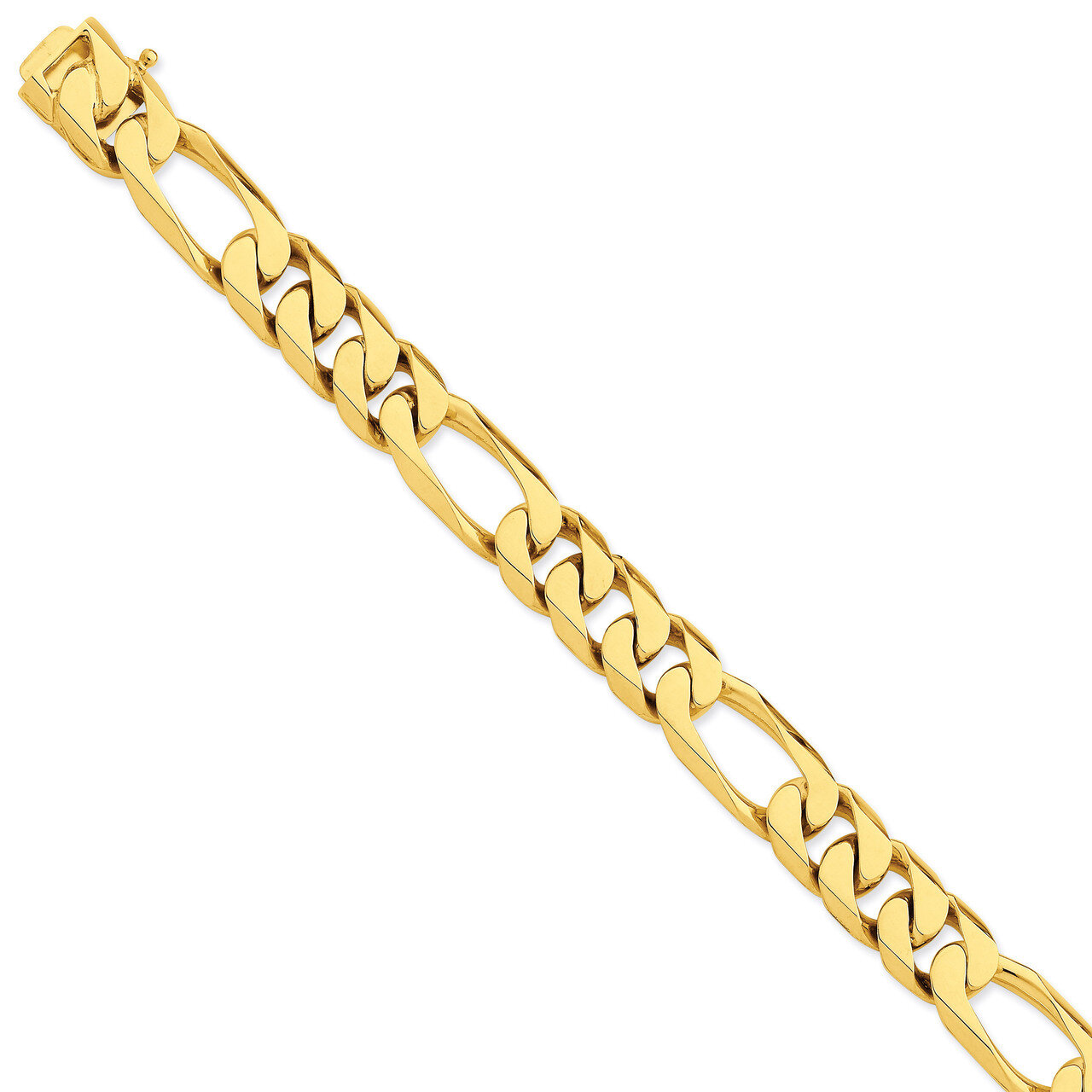 13mm Hand-polished Figaro Link Chain 8 Inch 14k Gold LK111-8