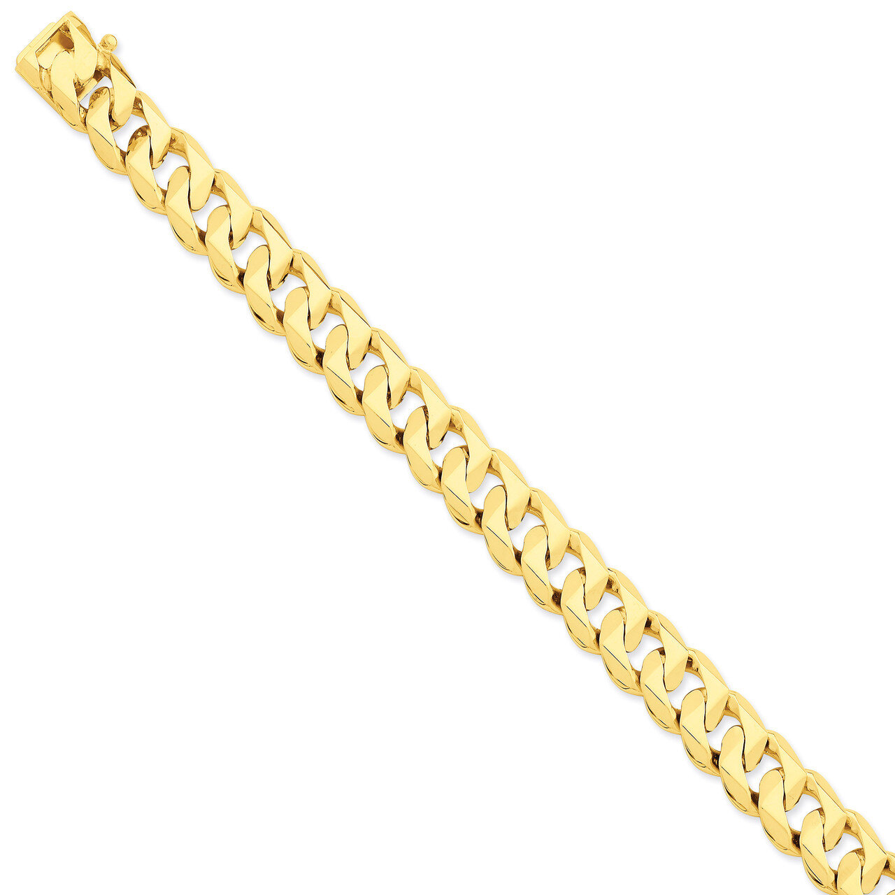 11mm Hand-polished Traditional Link Chain 8 Inch 14k Gold LK120-8