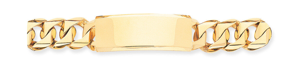 Hand-polished Traditional Heavy Link ID Bracelet 8.5 Inch 14k Gold LK122ID-8.5