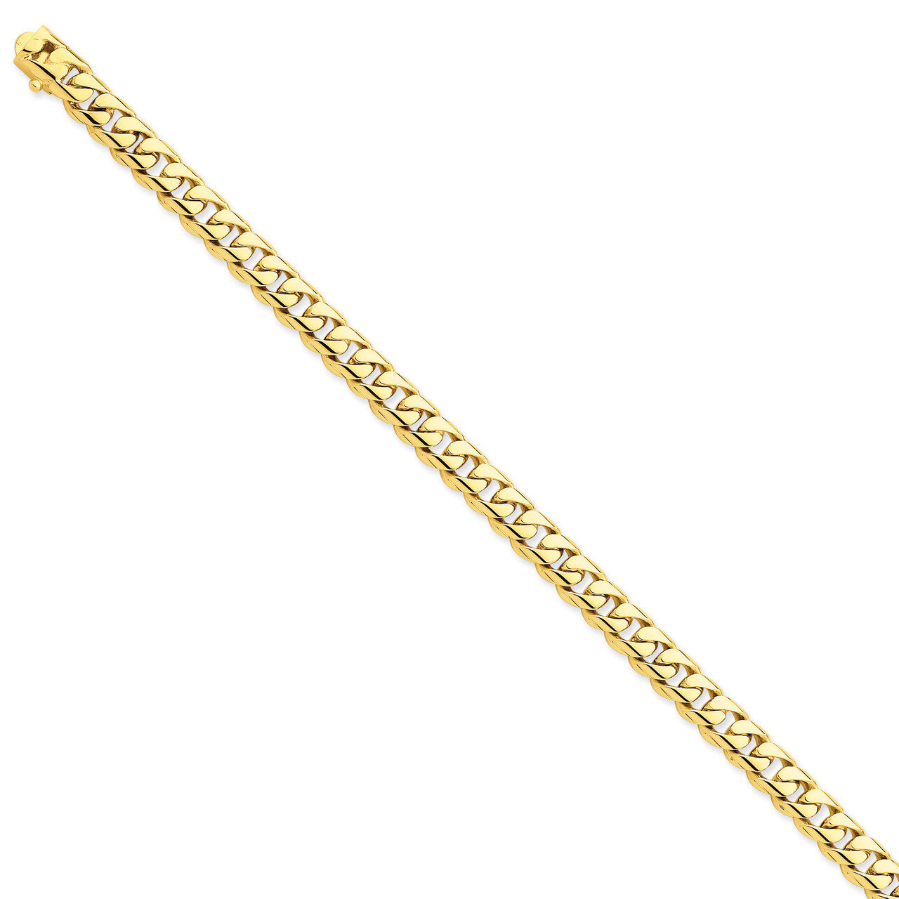 7.25mm Hand-polished Rounded Curb Chain 22 Inch 14k Gold LK124-22