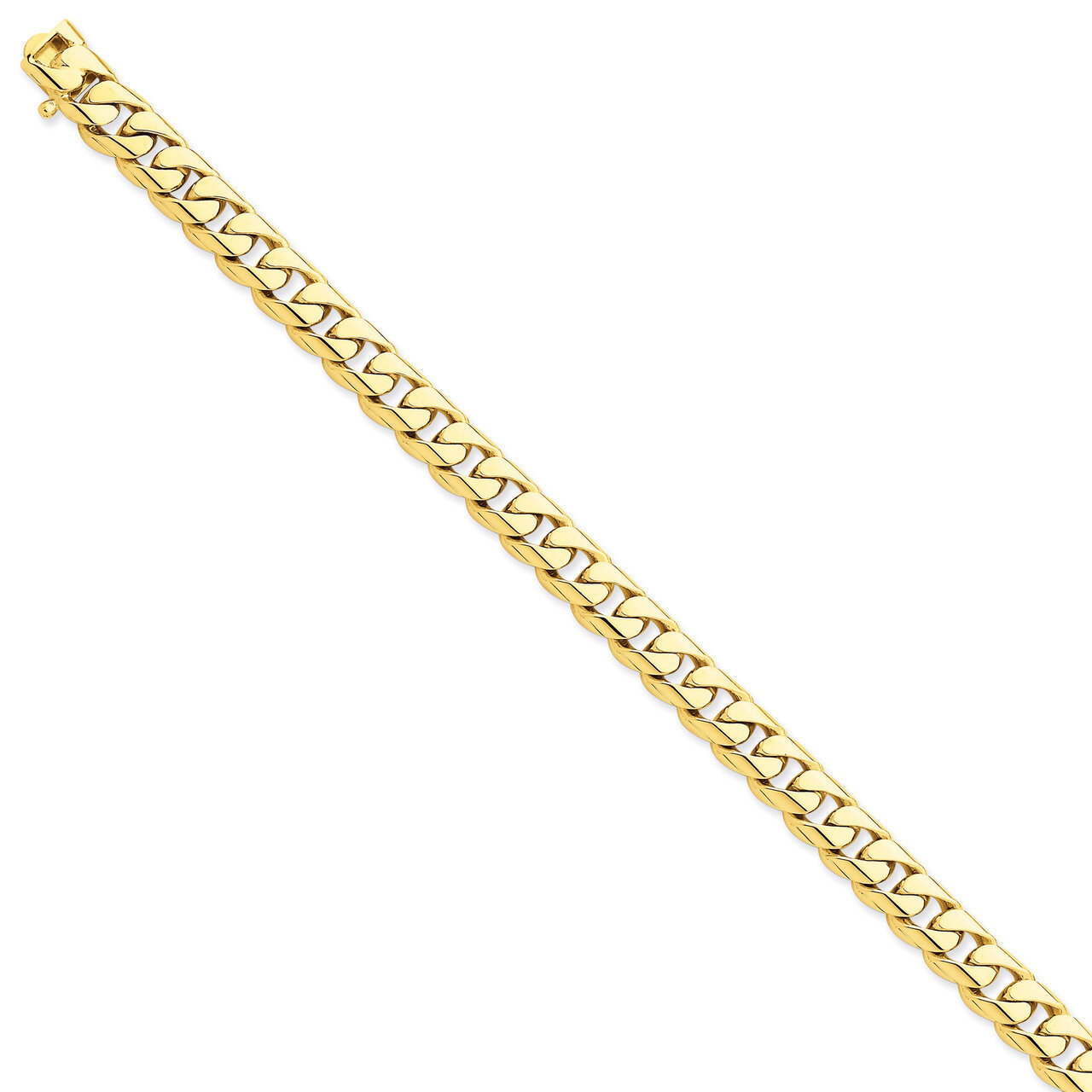 8.75mm Hand-polished Rounded Curb Chain 8 Inch 14k Gold LK125-8