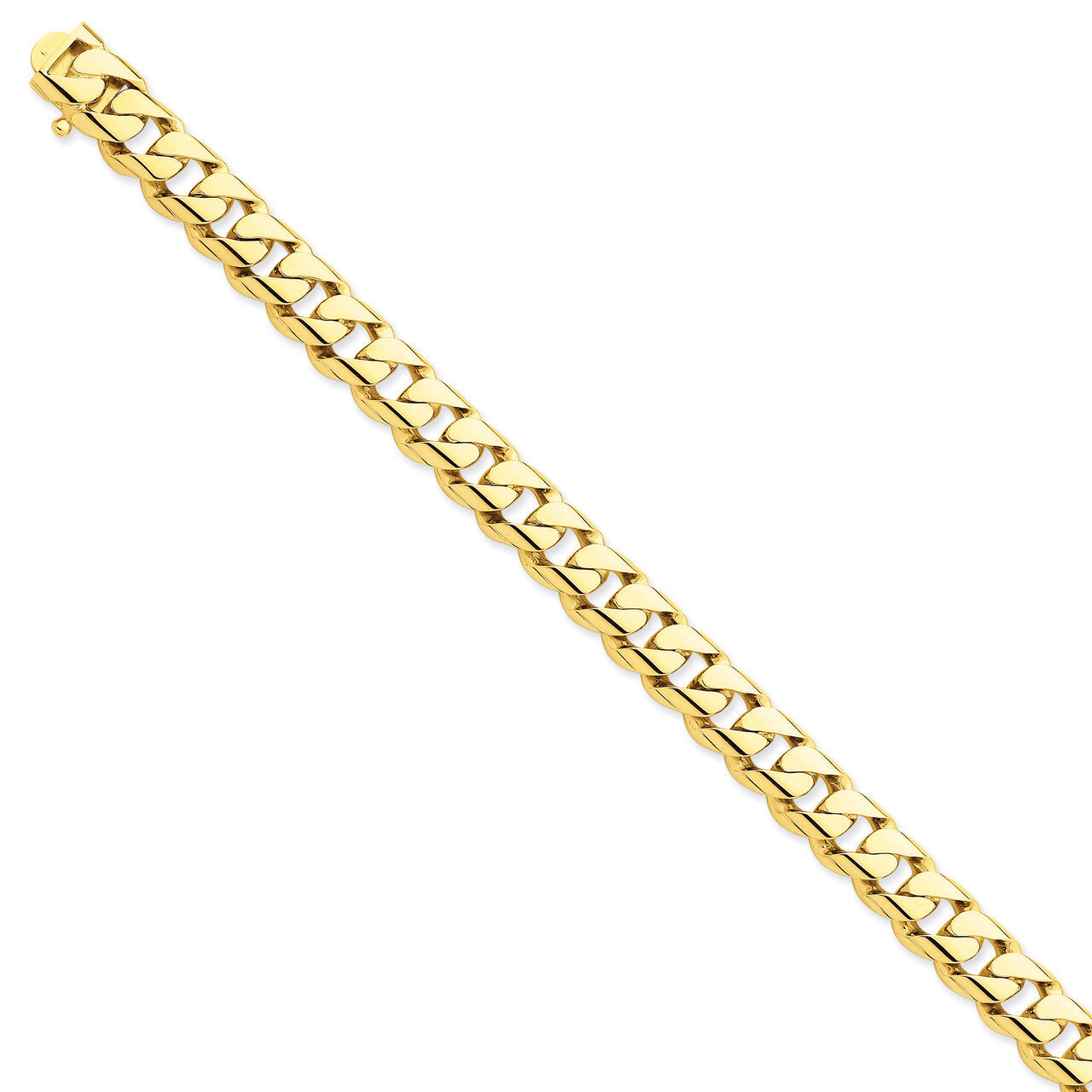 10mm Hand-polished Rounded Curb Chain 24 Inch 14k Gold LK126-24
