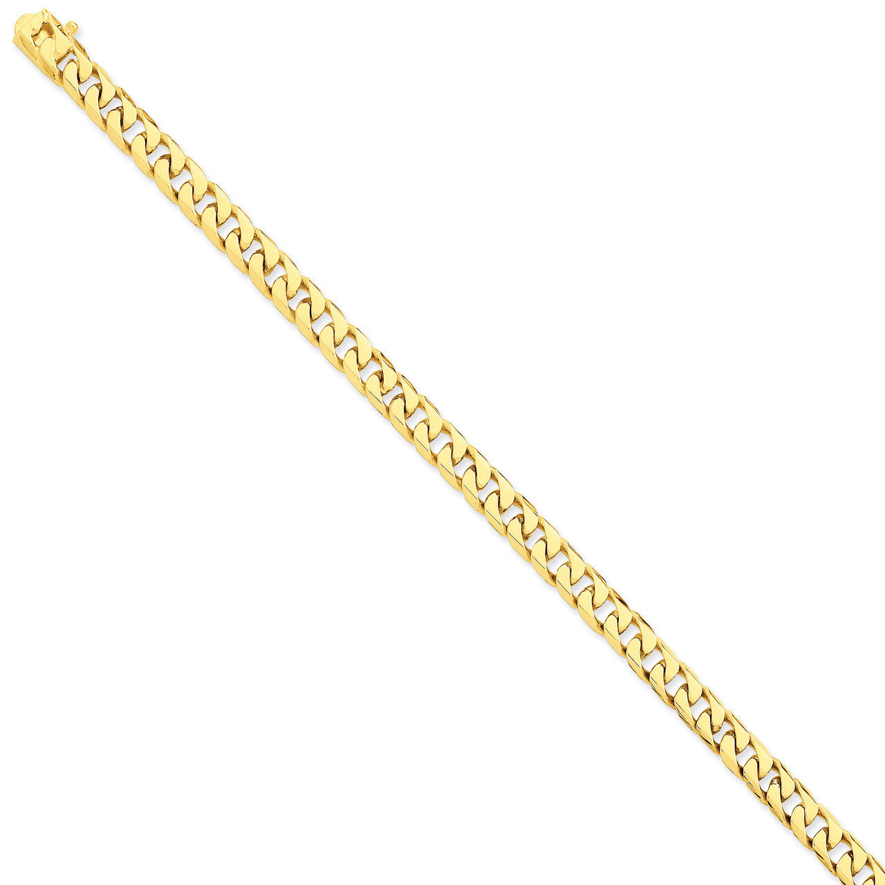 6.8mm Hand-polished Flat Beveled Curb Chain 8 Inch 14k Gold LK131-8, MPN: LK131-8, 886774403830