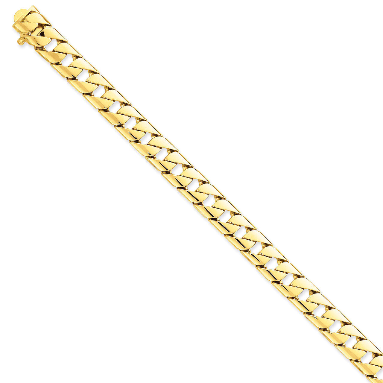 10mm Hand-polished Fancy Link Chain 8 Inch 14k Gold LK141-8