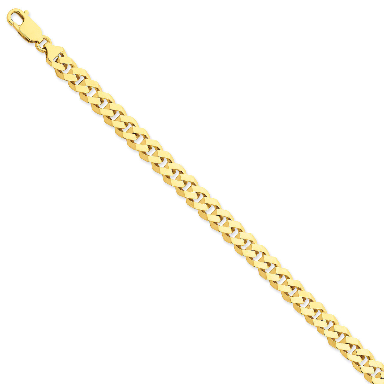 8mm Hand-polished Fancy Link Chain 24 Inch 14k Gold LK157-24