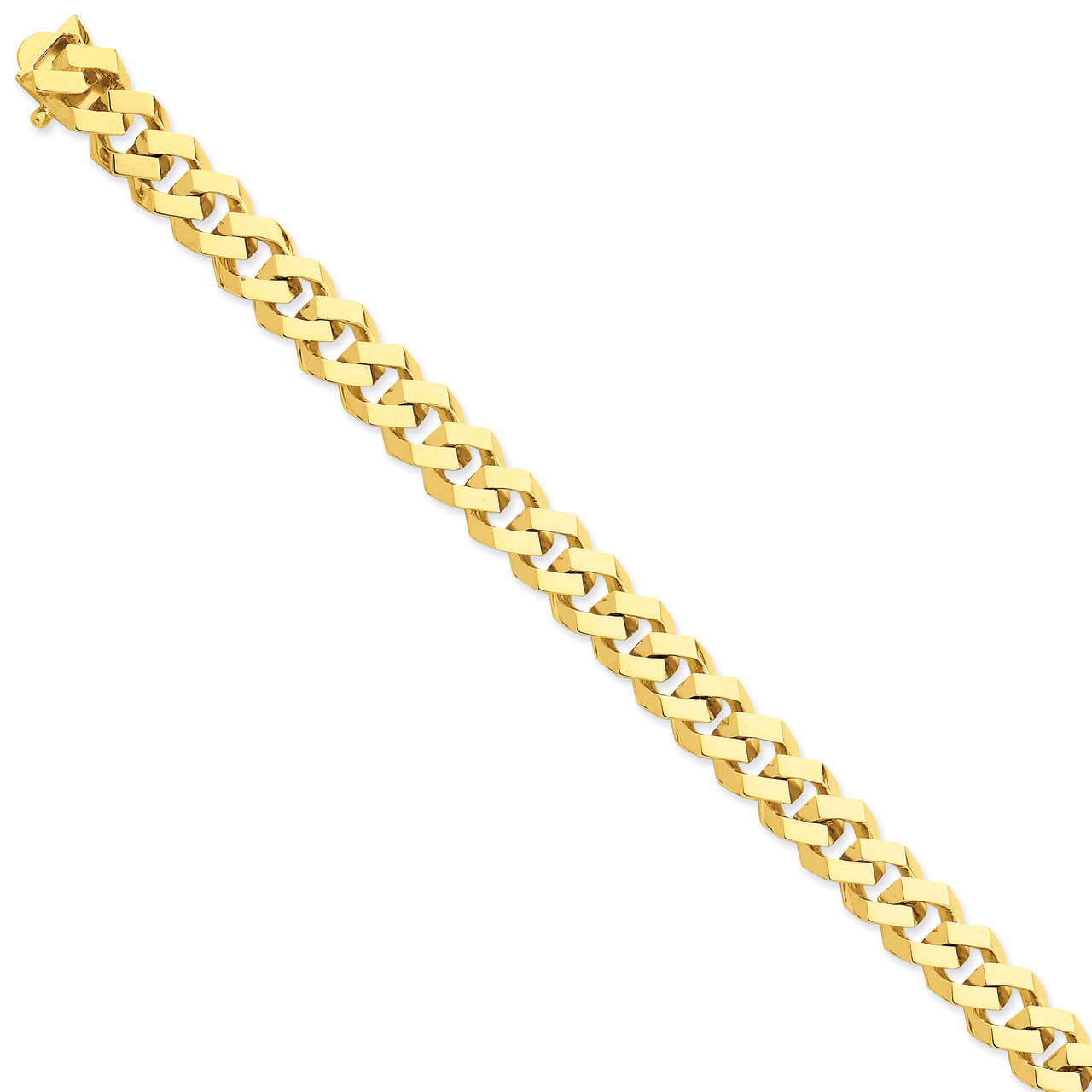 10mm Hand-polished Link Necklace 20 Inch 14k Gold LK158-20