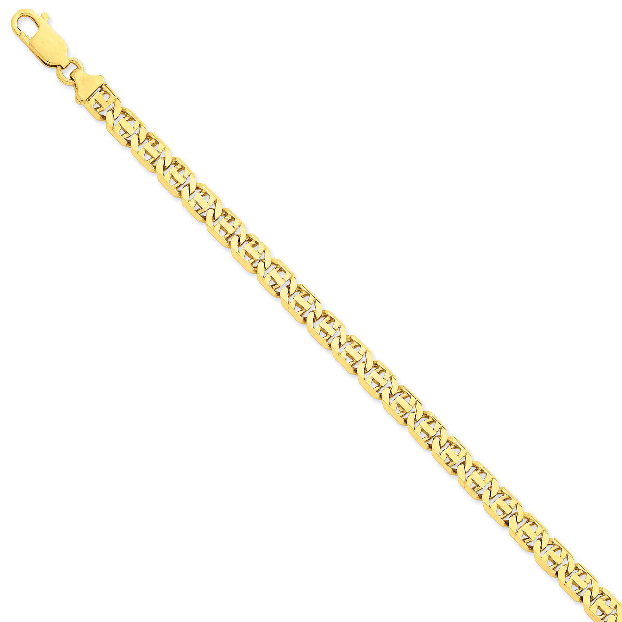 7mm Hand-Polished Fancy Link Chain 18 Inch 14k Gold LK163-18, MPN: LK163-18, 191101650024