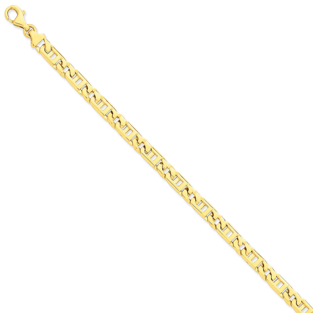 6mm Hand-Polished Fancy Link Chain 24 Inch 14k Gold LK171-24, MPN: LK171-24, 191101650161