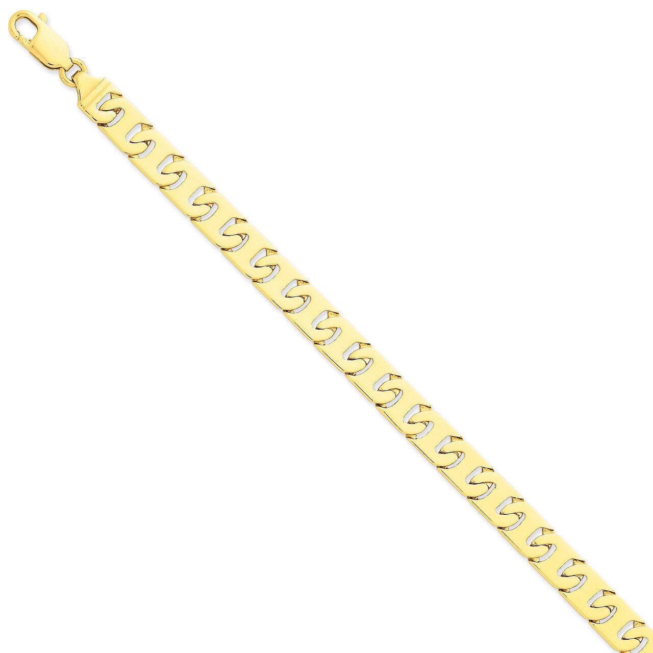 8mm Hand-Polished Fancy Link Chain 24 Inch 14k Gold LK172-24, MPN: LK172-24, 191101648267