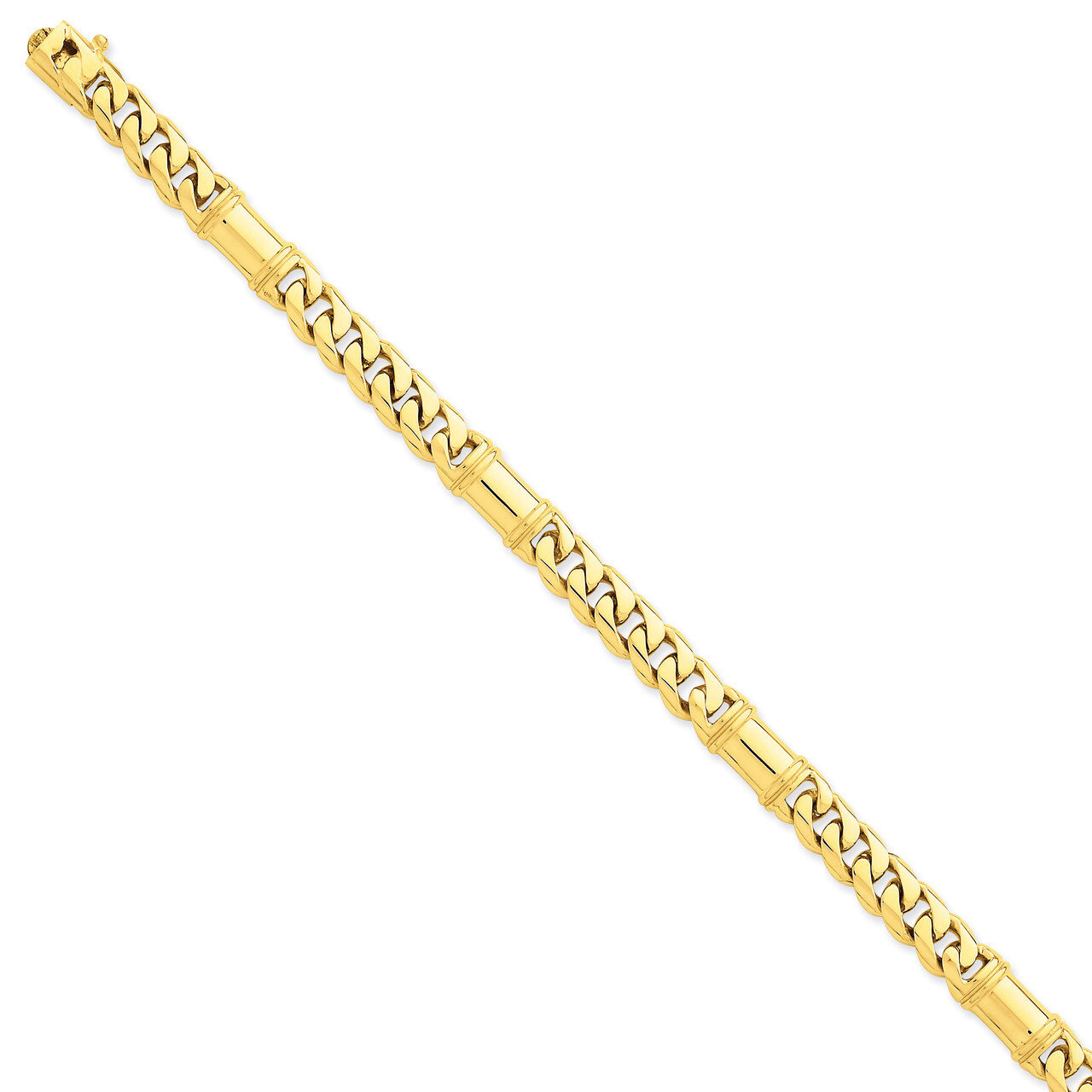 7.5mm Hand-Polished Fancy Link Chain 22 Inch 14k Gold LK187-22