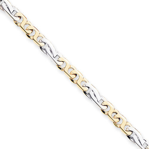6mm Fancy Link Chain 8 Inch 14k Two-Tone Gold LK224-8, MPN: LK224-8, 886774404851