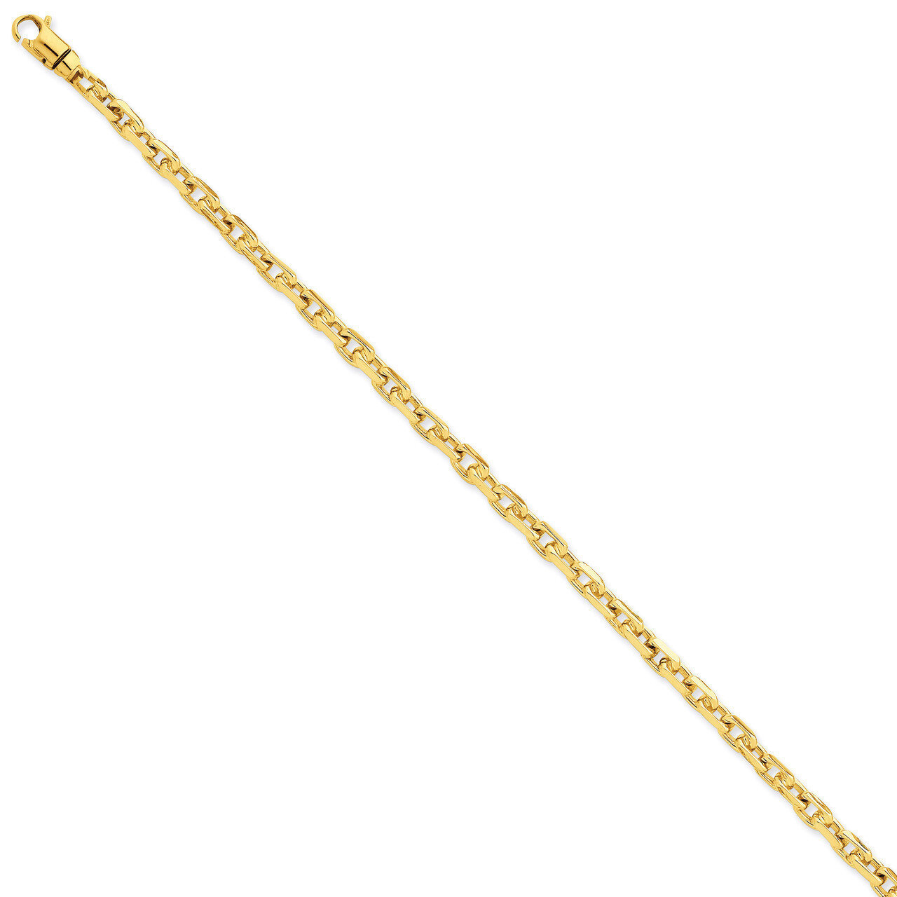 4.5mm Hand-Polished Fancy Link Chain 9 Inch 14k Gold LK302-9