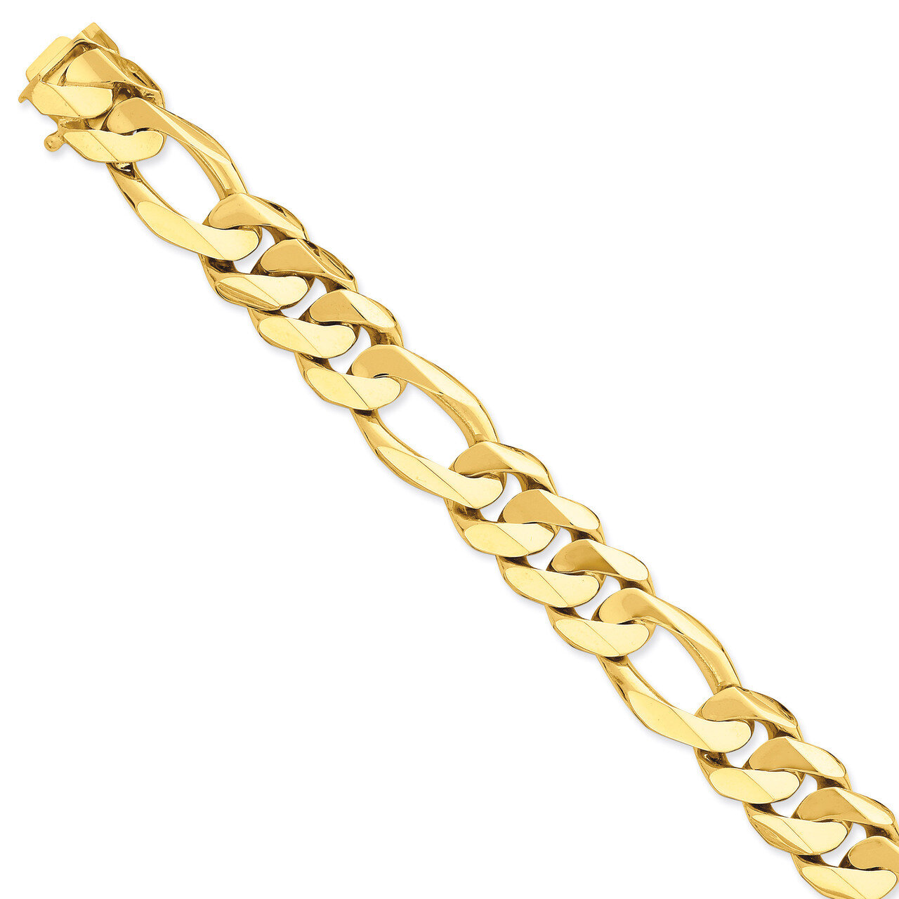 16mm Fancy Heavy Figaro Link Chain 20 Inch 14k Gold LK322-20, MPN: LK322-20, 191101650949