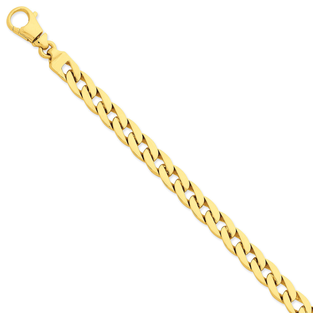 9.4mm Polished Fancy Link Necklace 20 Inch 14k Gold LK374-20