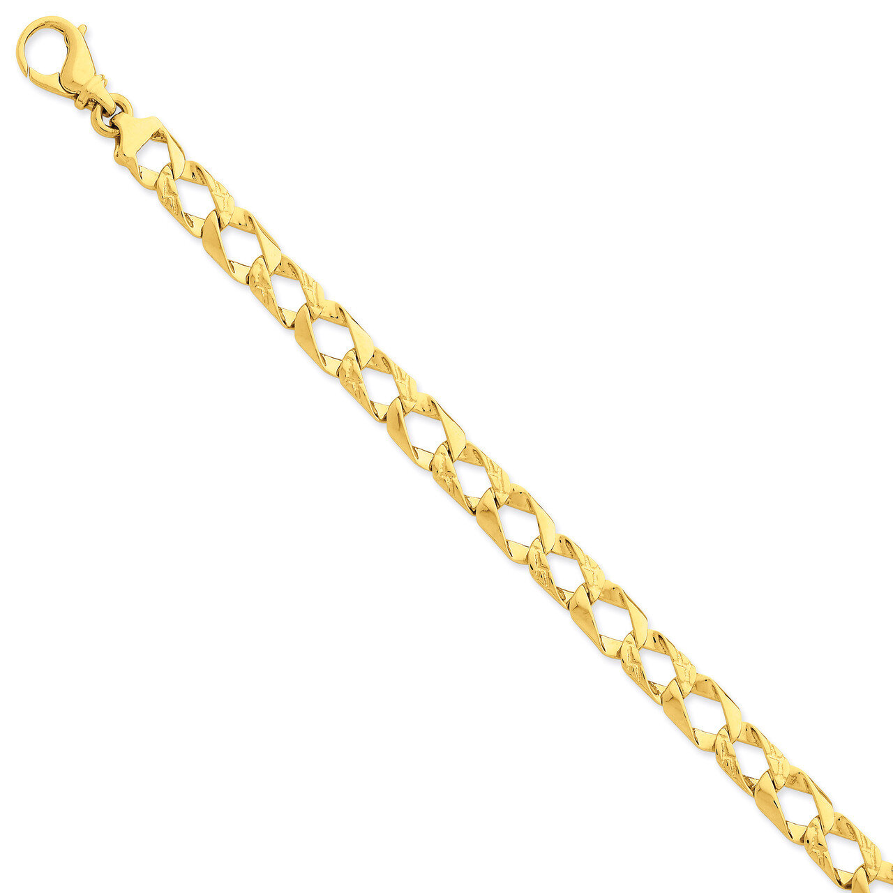 8.65mm Polished Fancy Link Necklace 20 Inch 14k Gold LK393-20, MPN: LK393-20, 191101180545