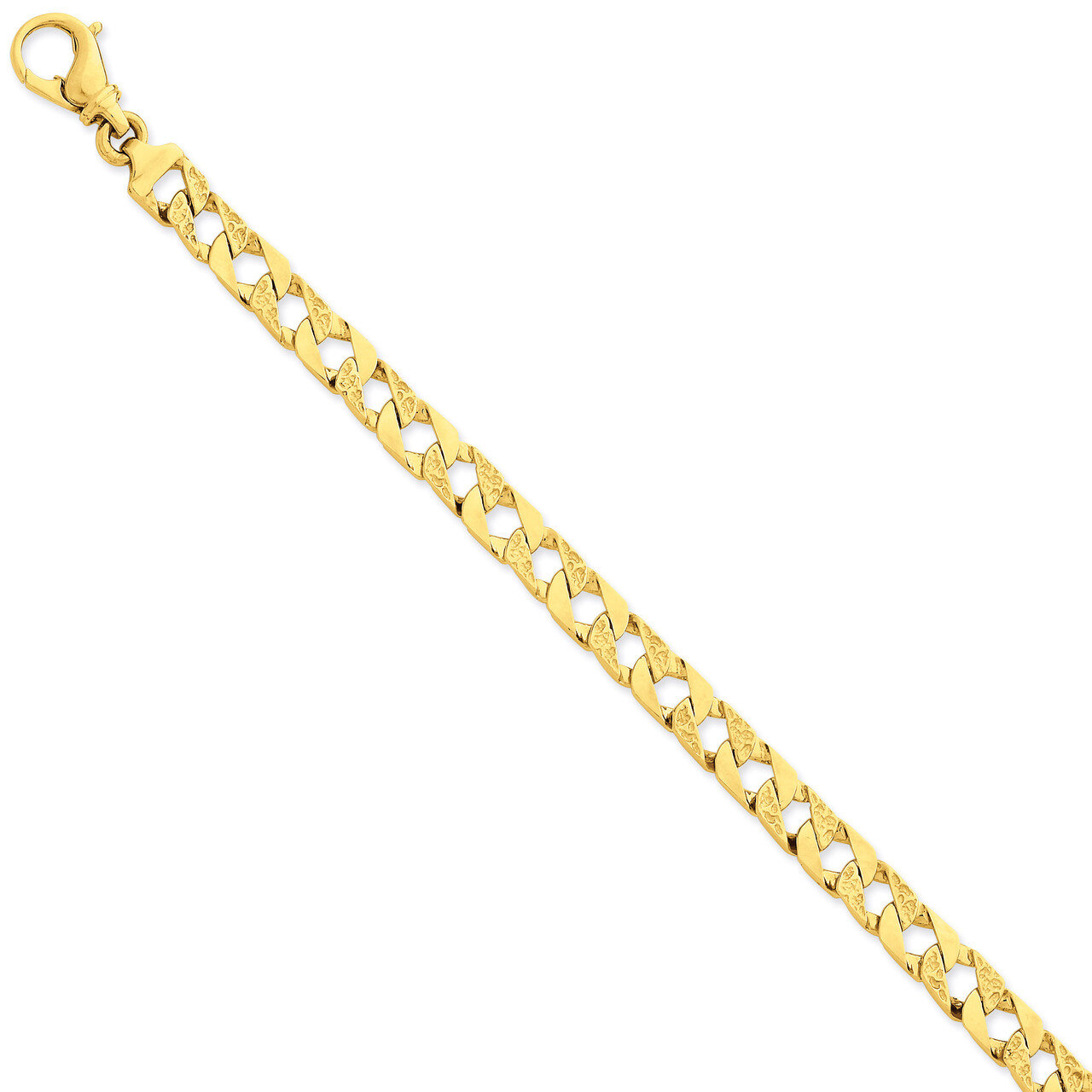 7.35mm Polished Fancy Link Chain 7 Inch 14k Gold LK394-7, MPN: LK394-7, 191101651236