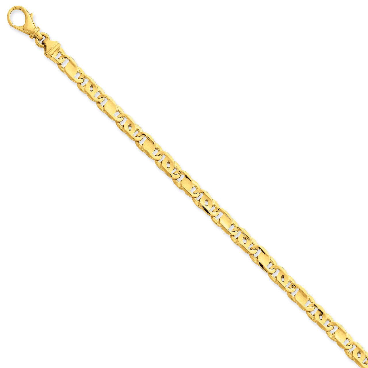 5.75mm Polished Fancy Link Chain 22 Inch 14k Gold LK399-22, MPN: LK399-22, 191101651335