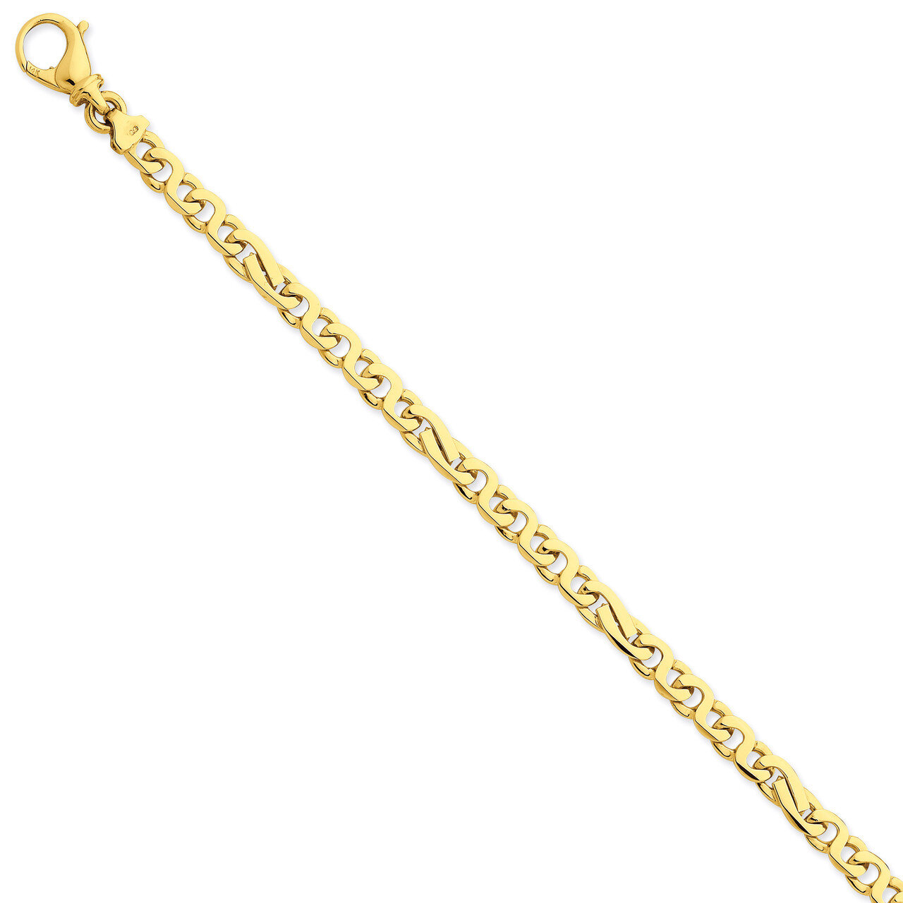 6.2mm Polished Fancy Link Chain 18 Inch 14k Gold LK400-18, MPN: LK400-18, 191101651359