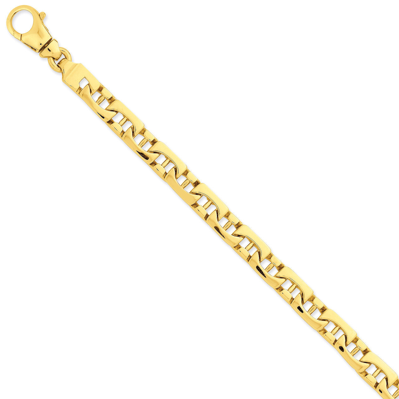 8.5mm Polished Fancy Link Chain 24 Inch 14k Gold LK409-24, MPN: LK409-24, 191101651519