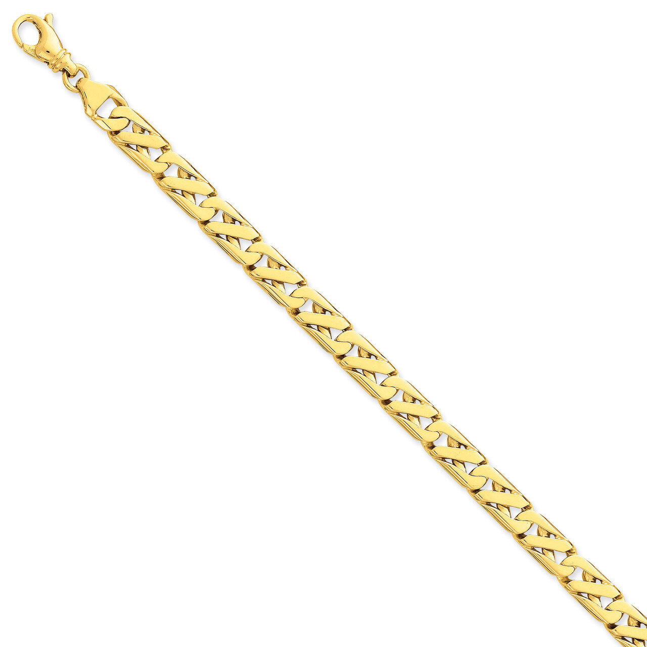 7.5mm Fancy Link Chain 24 Inch 14k Gold LK417-24, MPN: LK417-24, 191101651762