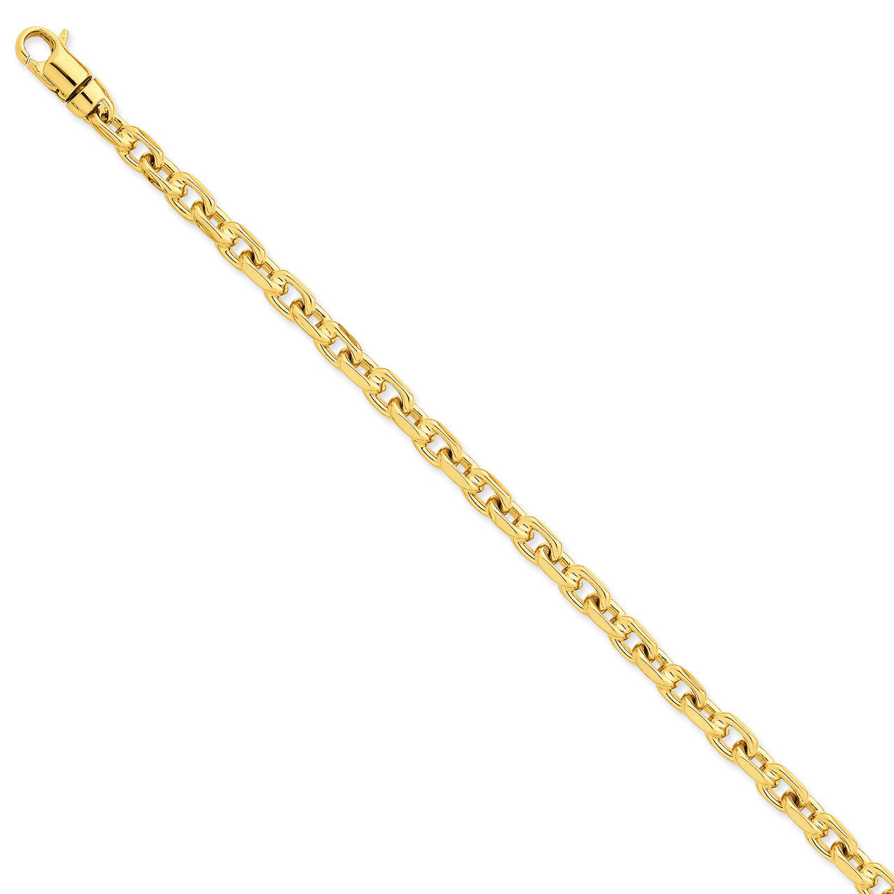 4.6mm Polished Fancy Link Necklace 20 Inch 14k Gold LK436-20, MPN: LK436-20, 191101180583