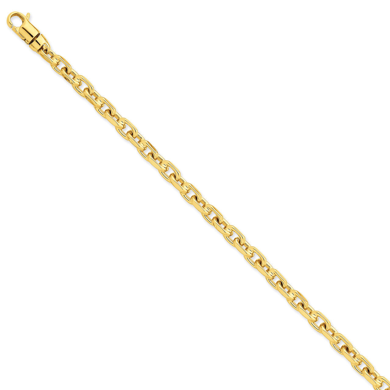 4.6mm Polished Fancy Link Bracelet 8 Inch 14k Gold LK436-8