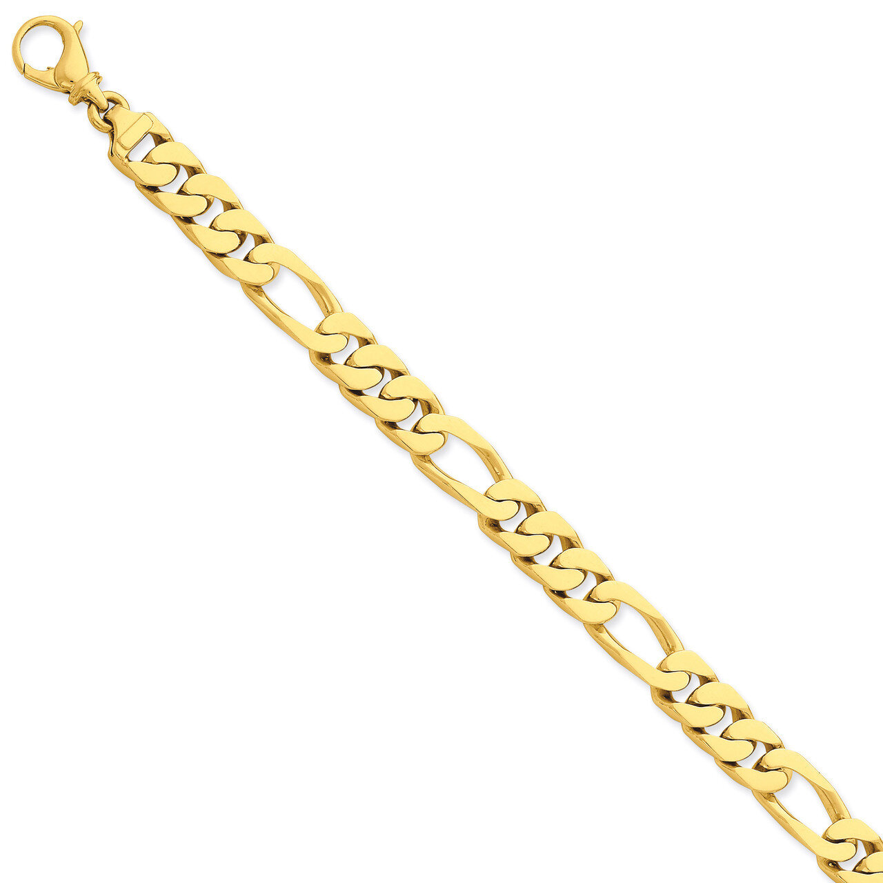 9.2mm Polished Fancy Link Bracelet 8 Inch 14k Gold LK460-8