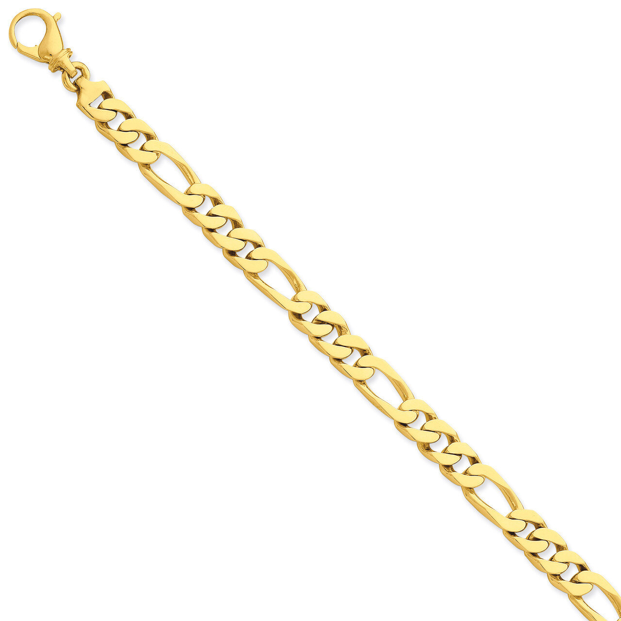 8.8mm Polished Fancy Link Necklace 22 Inch 14k Gold LK462-22