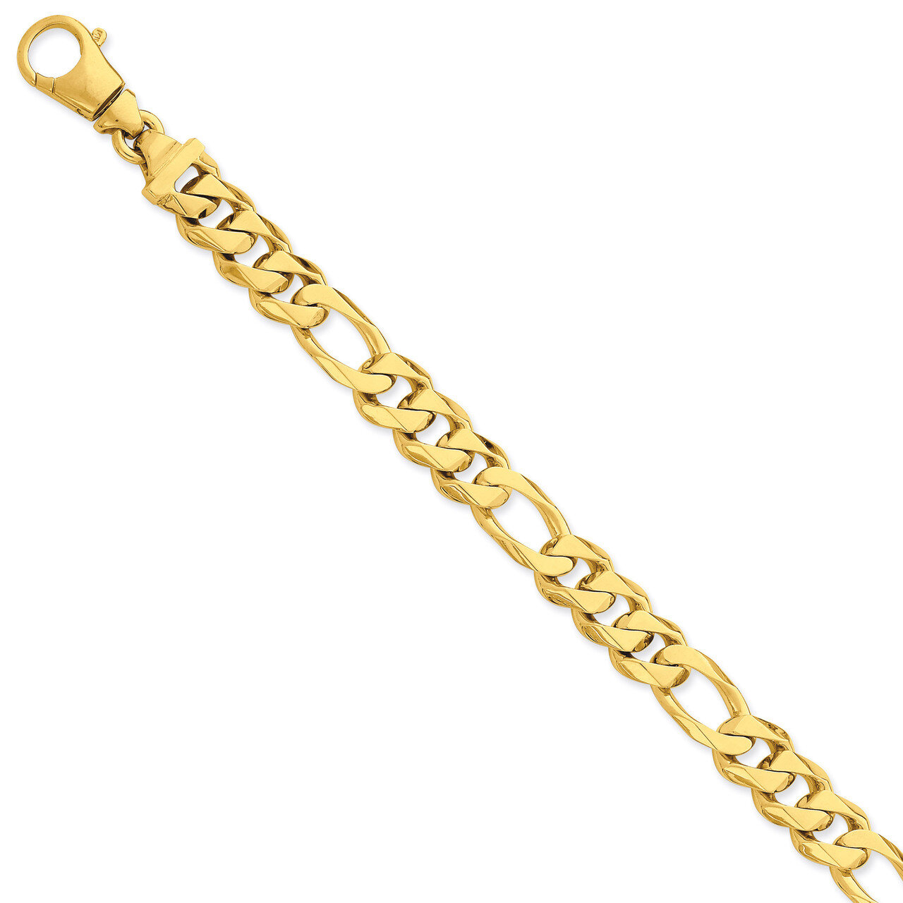 10.9mm Polished Fancy Link Necklace 22 Inch 14k Gold LK463-22