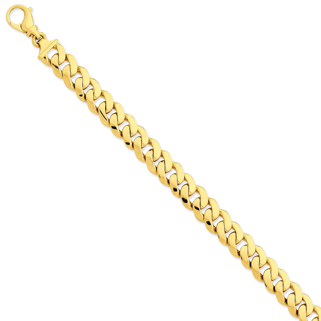 10.75mm Polished Fancy Link Bracelet 9 Inch 14k Gold LK469-9