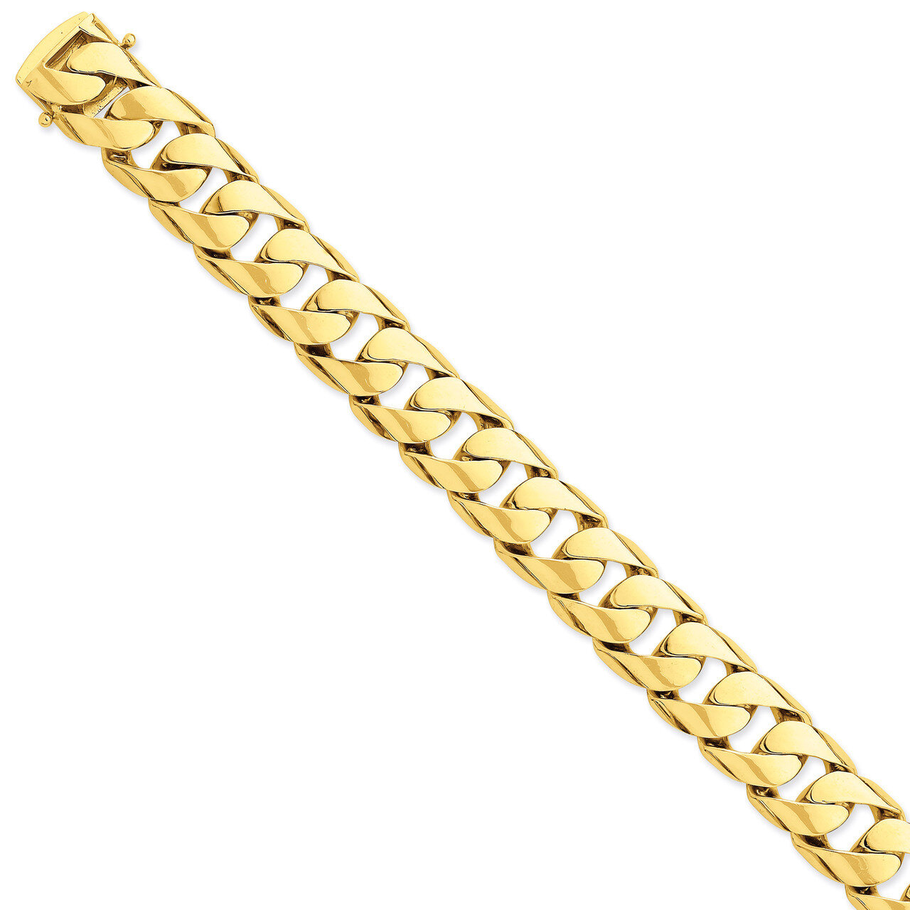 15.4mm Polished Fancy Link Bracelet 9 Inch 14k Gold LK471-9