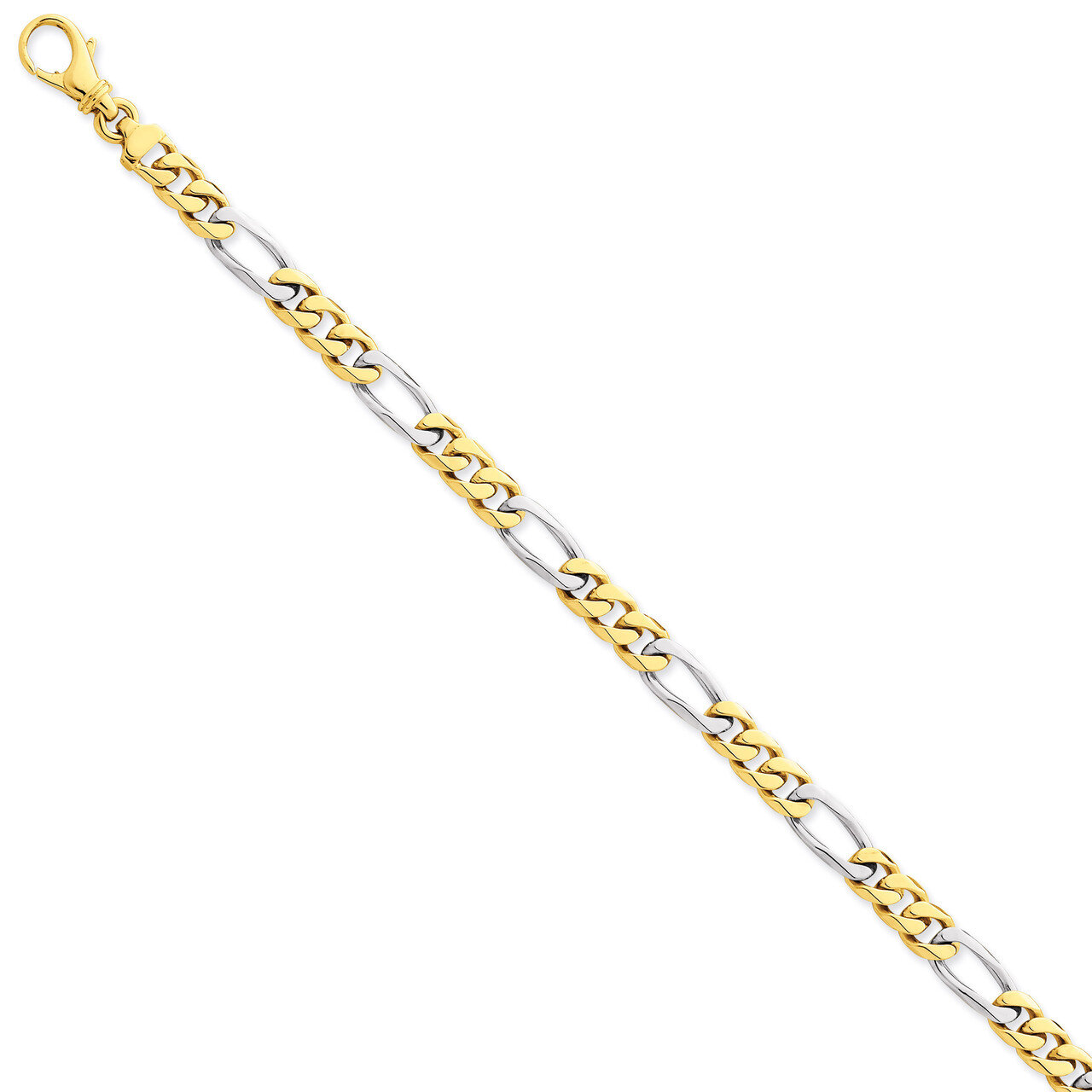 6.2mm Polished Fancy Link Chain 18 Inch 14k Two-Tone Gold LK488-18