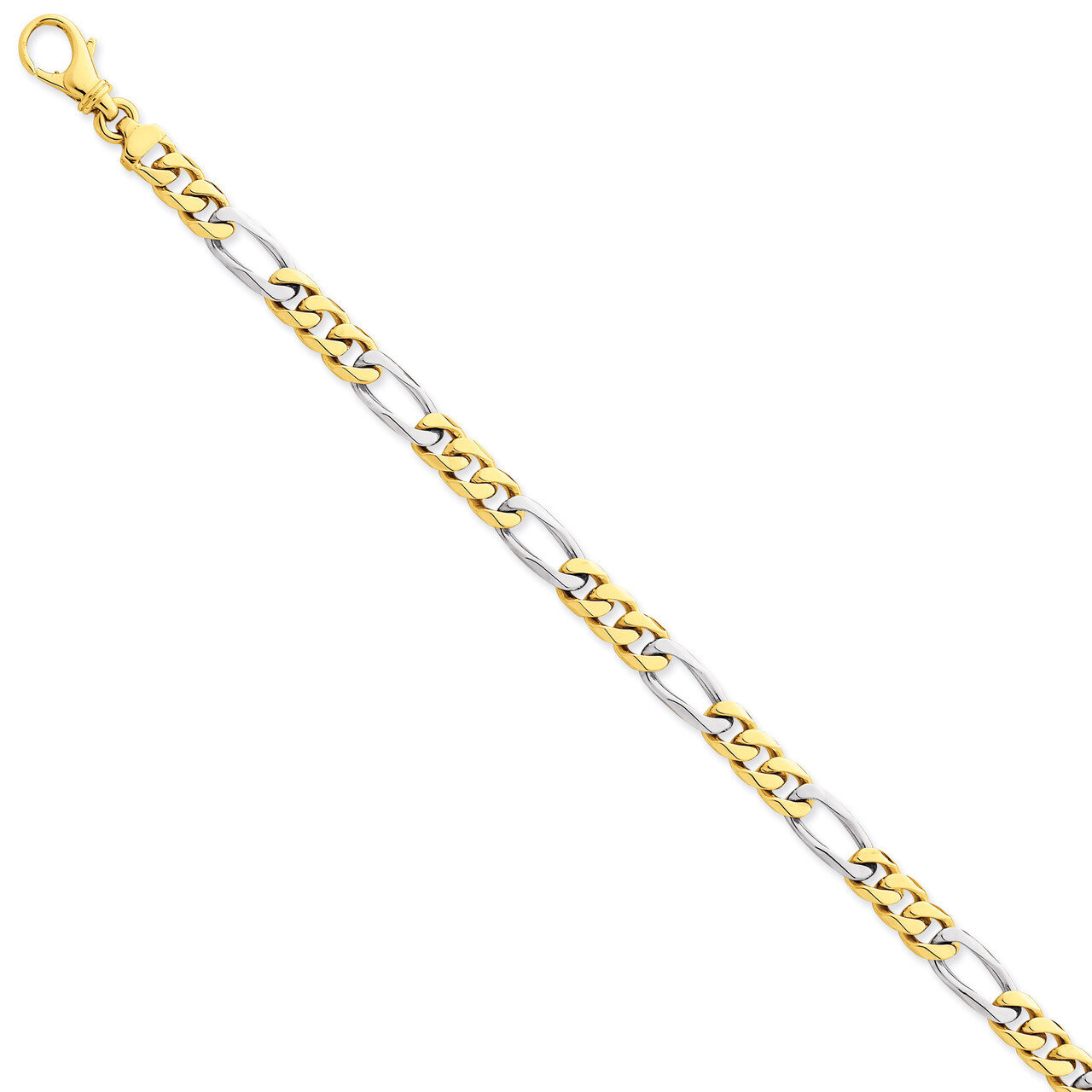 6.2mm Polished Fancy Link Bracelet 8 Inch 14k Two-Tone Gold LK488-8, MPN: LK488-8, 883957396378