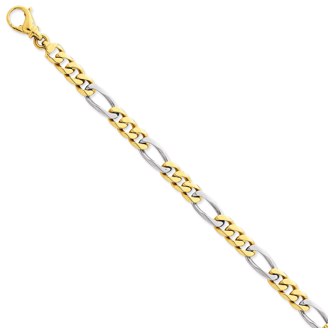 7.85mm Polished Fancy Link Chain 9 Inch 14k Two-Tone Gold LK489-9
