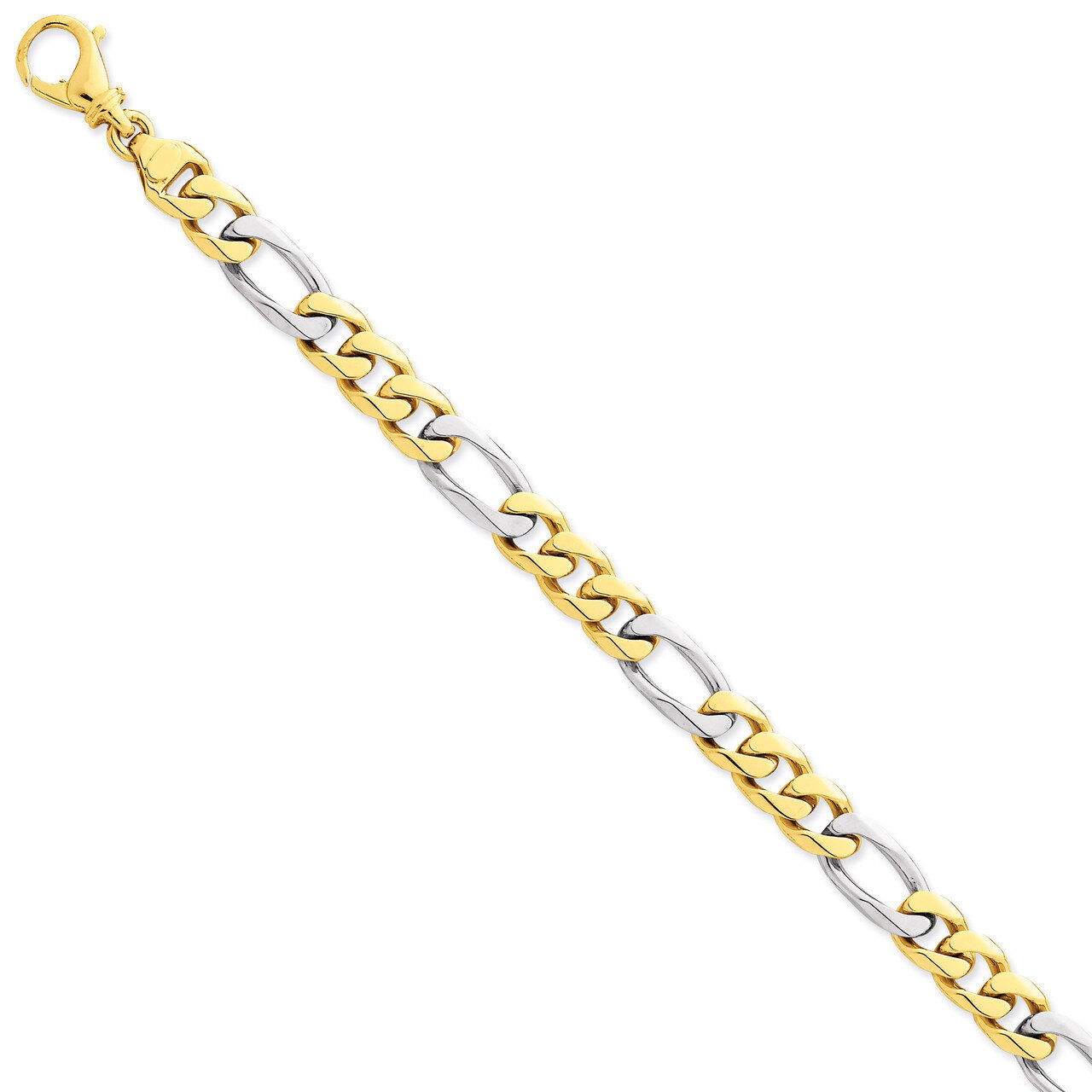 9mm Polished Fancy Link Chain 20 Inch 14k Two-Tone Gold LK490-20