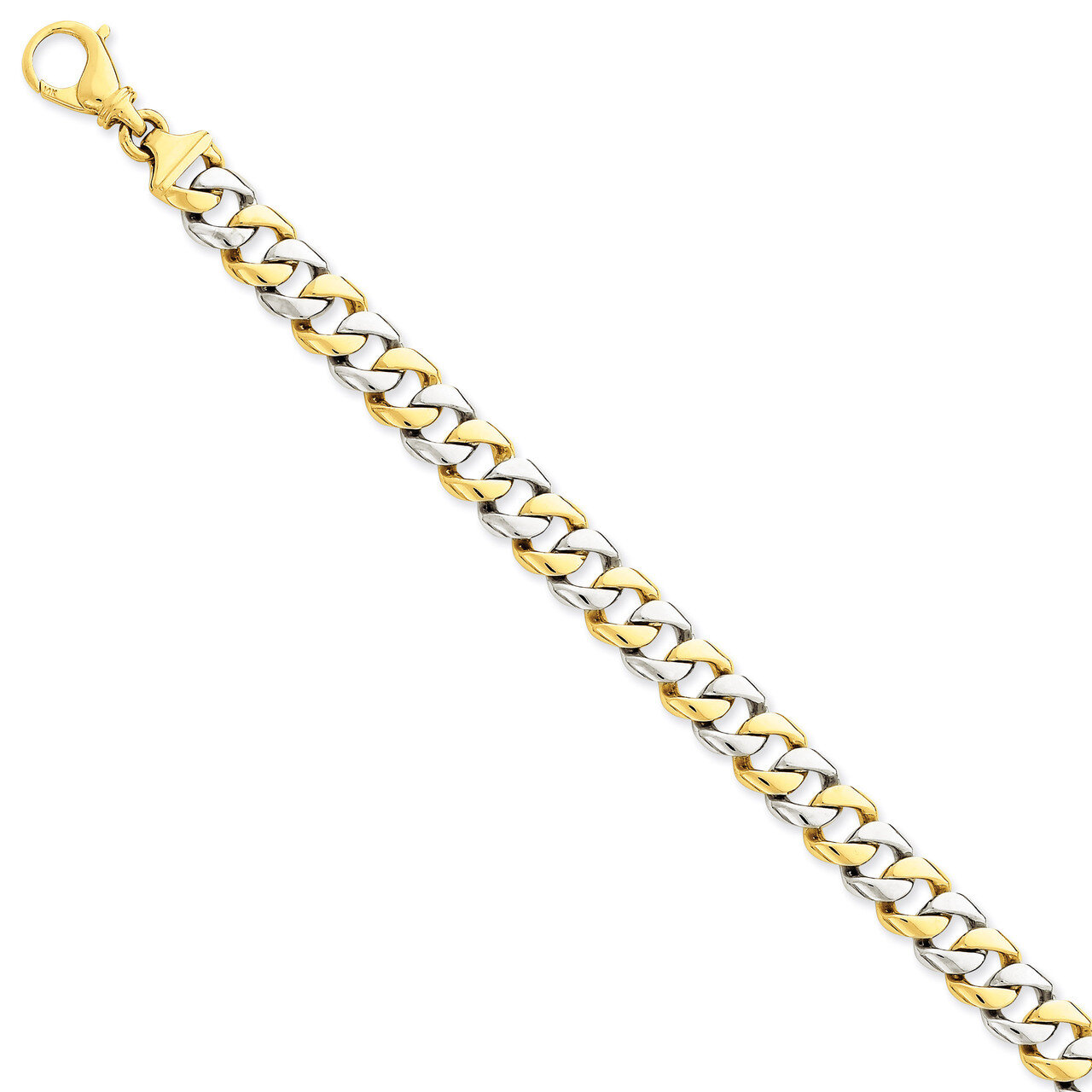 9.6mm Polished Fancy Link Chain 20 Inch 14k Two-Tone Gold LK512-20