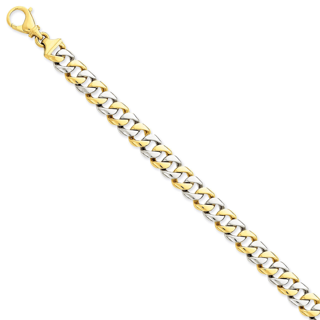 9.6mm Polished Fancy Link Bracelet 8 Inch 14k Two-Tone Gold LK512-8, MPN: LK512-8, 883957431222