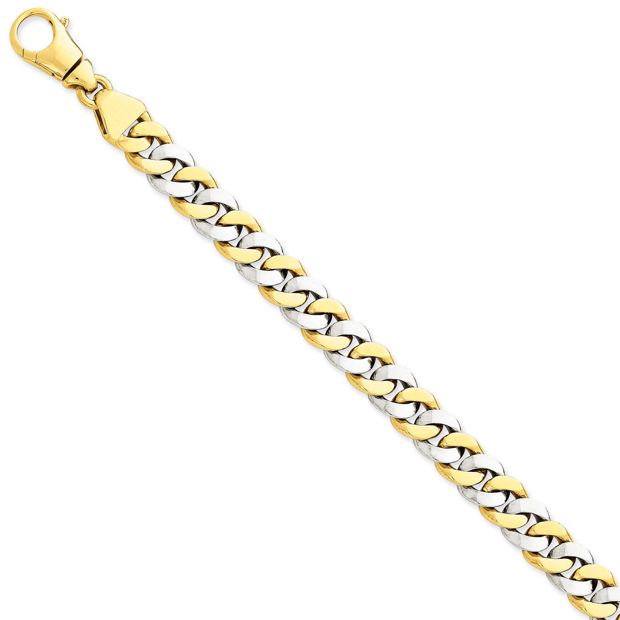 10.1mm Polished Fancy Link Chain 20 Inch 14k Two-Tone Gold LK514-20