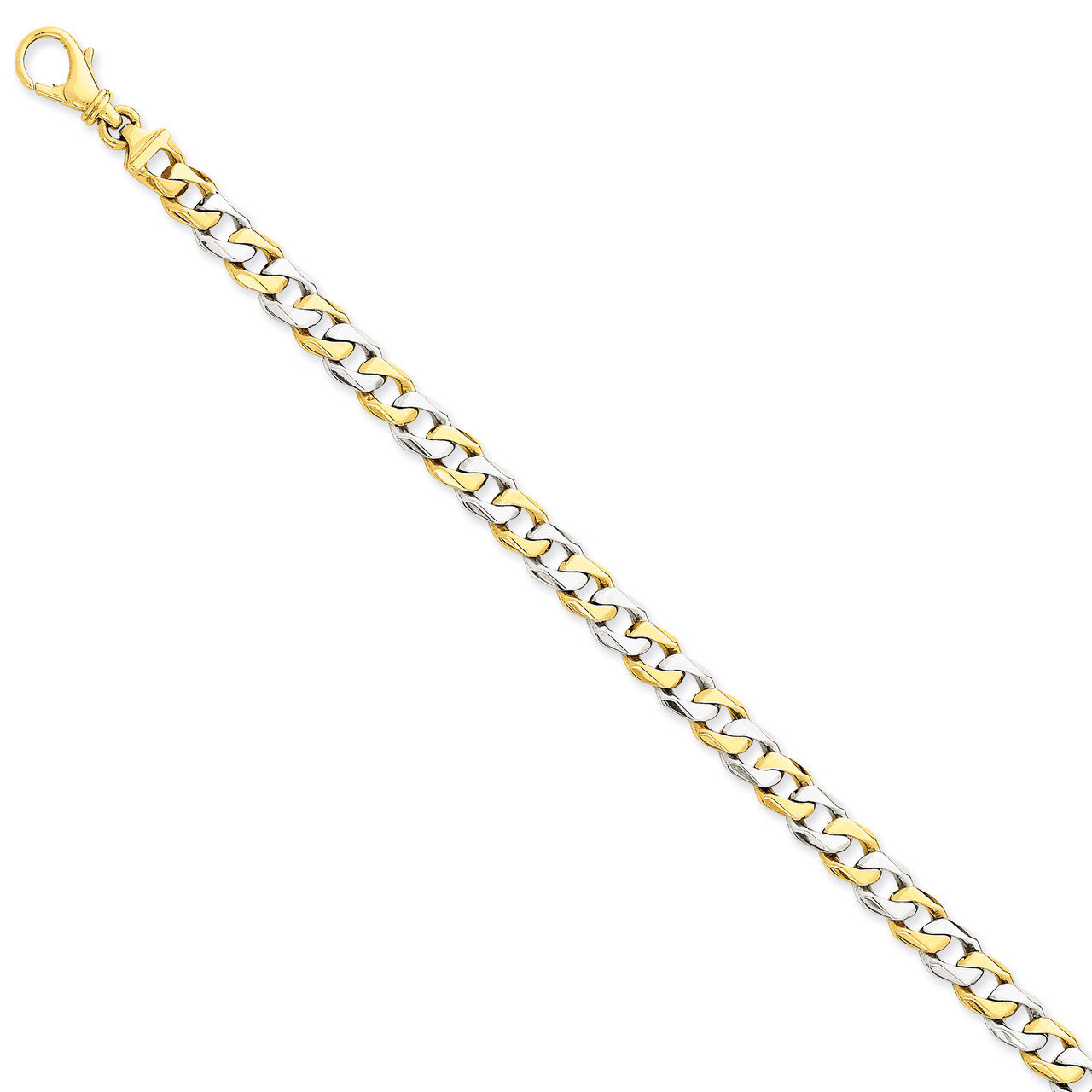 6.85mm Polished Fancy Link Chain 20 Inch 14k Two-Tone Gold LK517-20