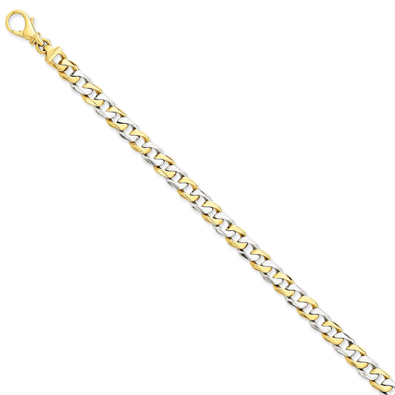 6.85mm Polished Fancy Link Chain 24 Inch 14k Two-Tone Gold LK517-24, MPN: LK517-24, 191101652943
