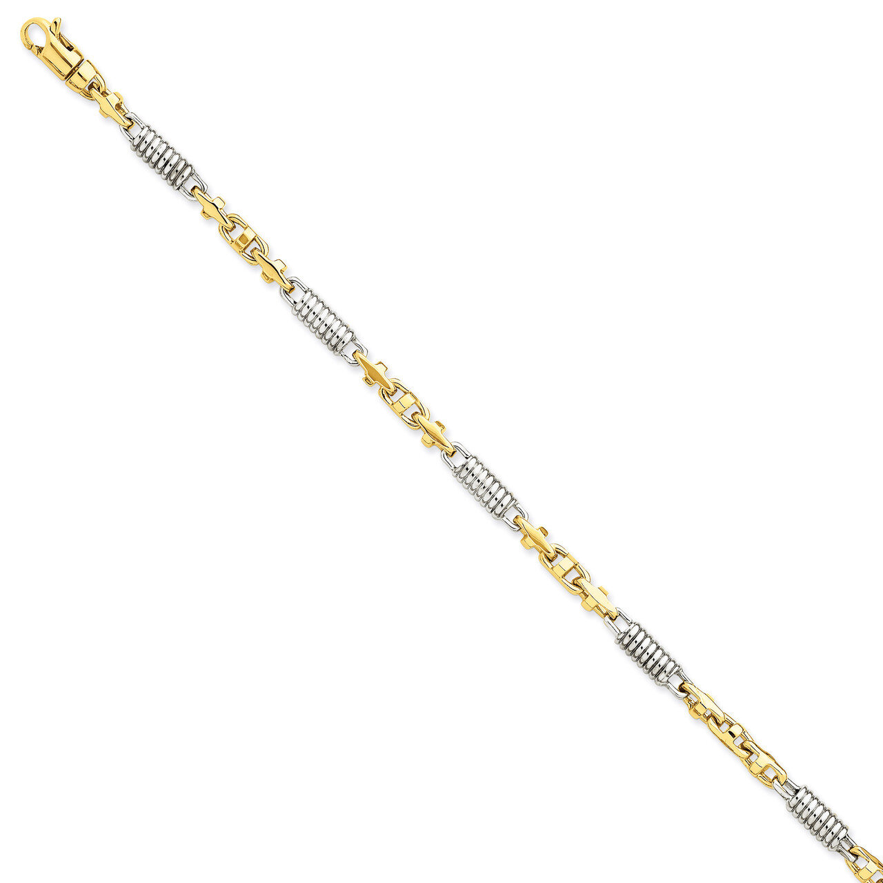4.8mm Fancy Link Chain 22 Inch 14k Two-Tone Gold LK573-22, MPN: LK573-22, 191101653483