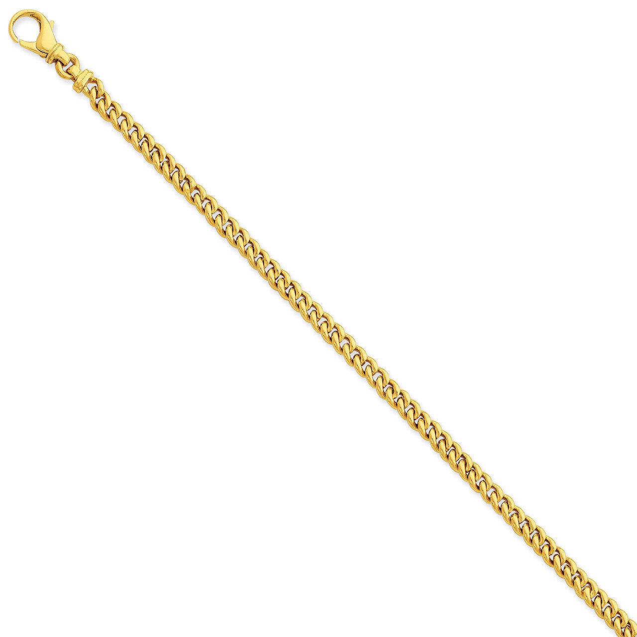 4.5mm Polished Fancy Link Bracelet 8 Inch 14k Gold LK580-8