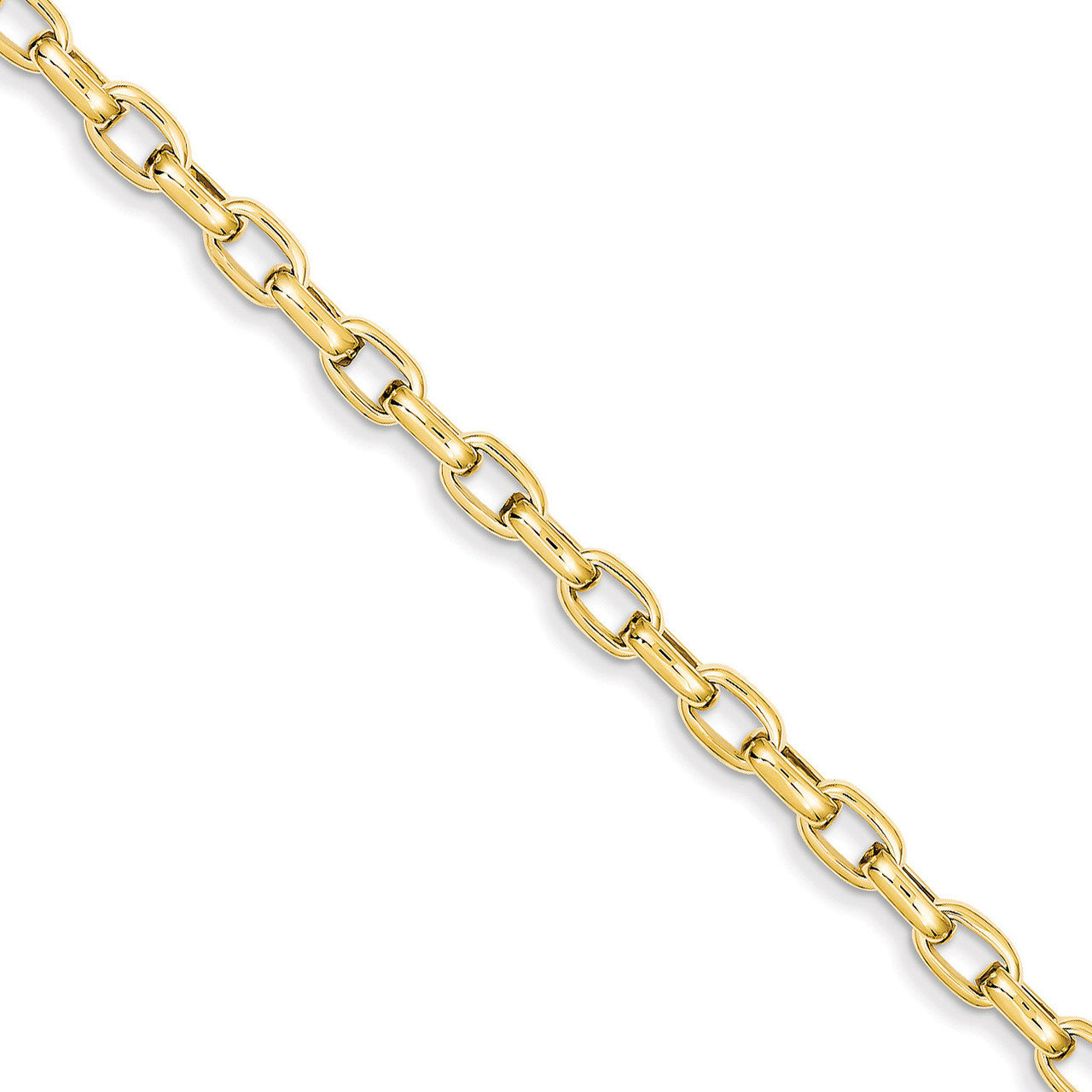 5.0mm Polished Fancy Link Bracelet 7.25 Inch 14k Gold LK662-7.25