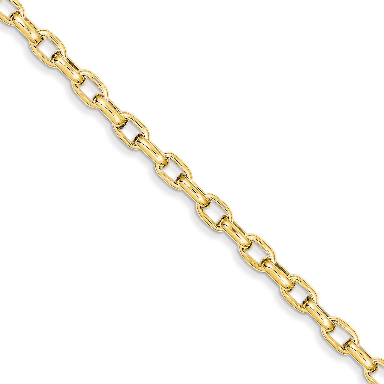 5.0mm Polished Fancy Link Bracelet 7.25 Inch 14k Gold LK662-7.25, MPN: LK662-7.25, 886774101903