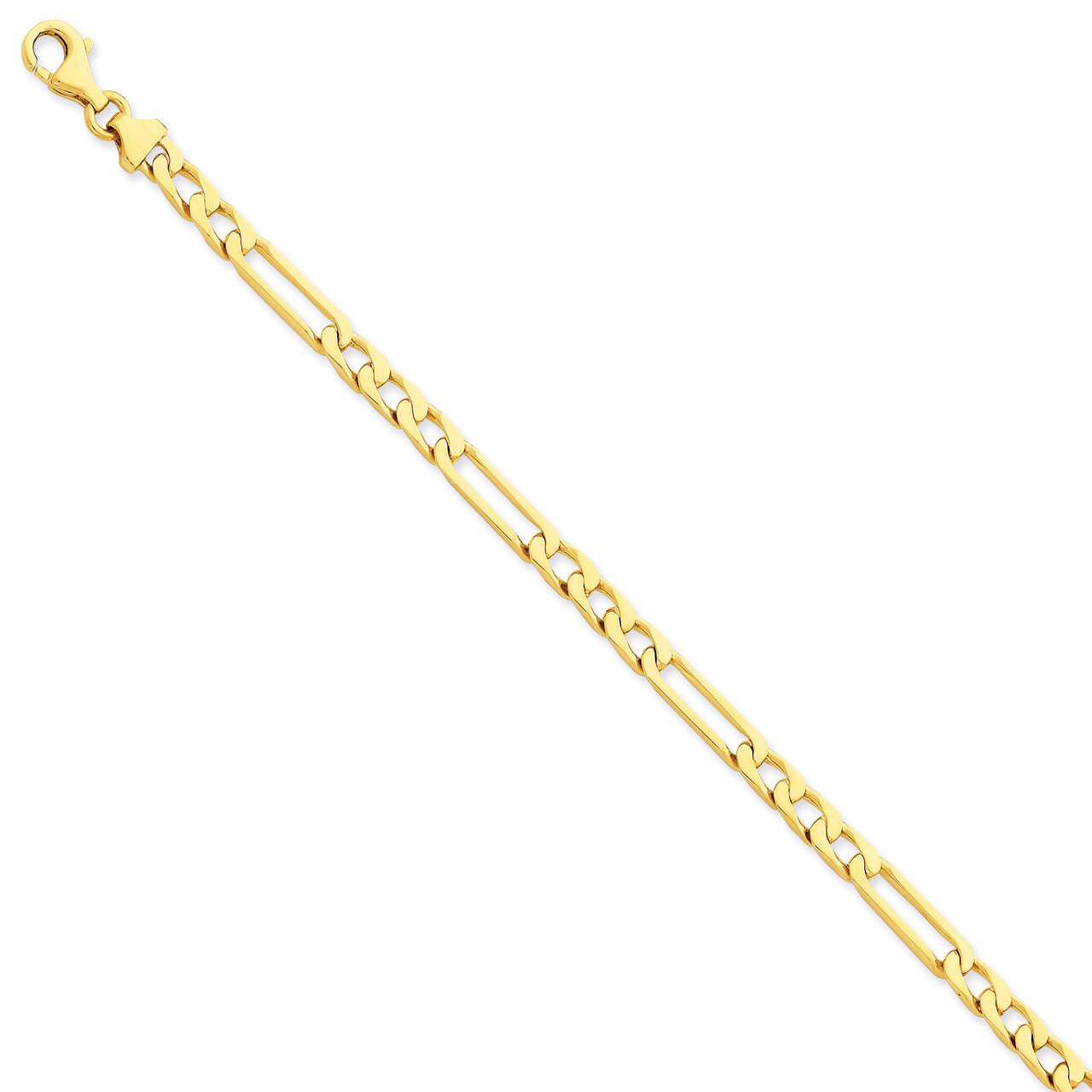 Figaro Link Chain 7 Inch 14k Gold Polished LK667-7, MPN: LK667-7, 886774404141