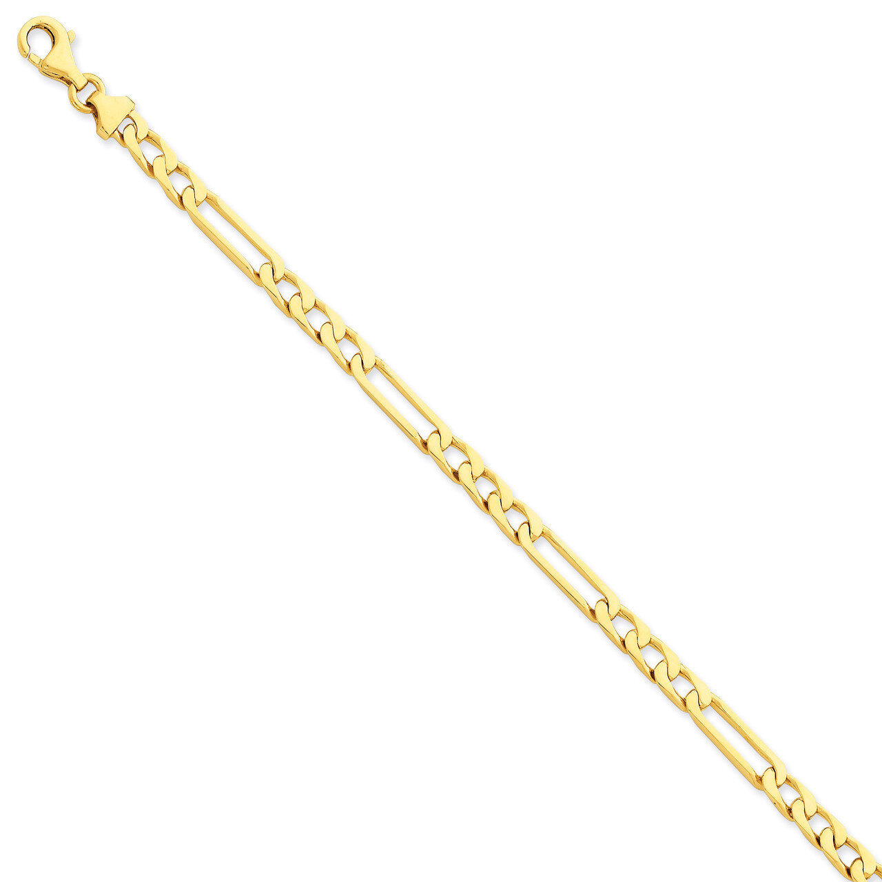 Figaro Link Chain 8 Inch 14k Gold Polished LK667-8, MPN: LK667-8, 886774404158