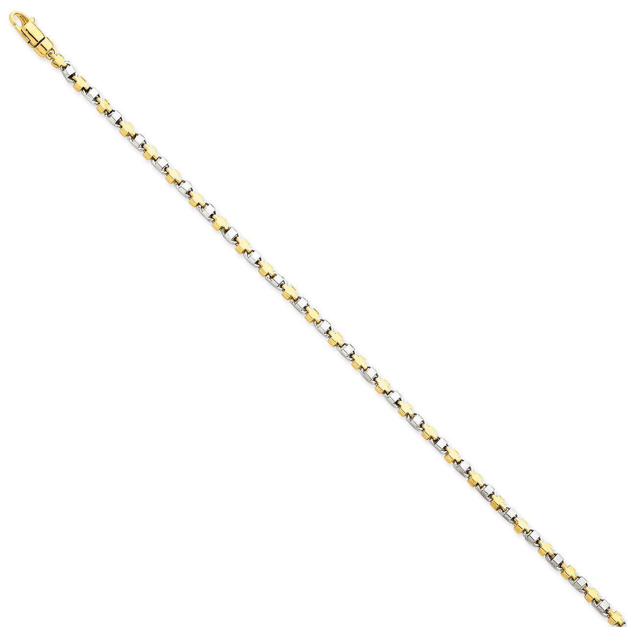 2.5mm Fancy Link Chain 22 Inch 14k Two-Tone Gold LK695-22, MPN: LK695-22, 191101648403