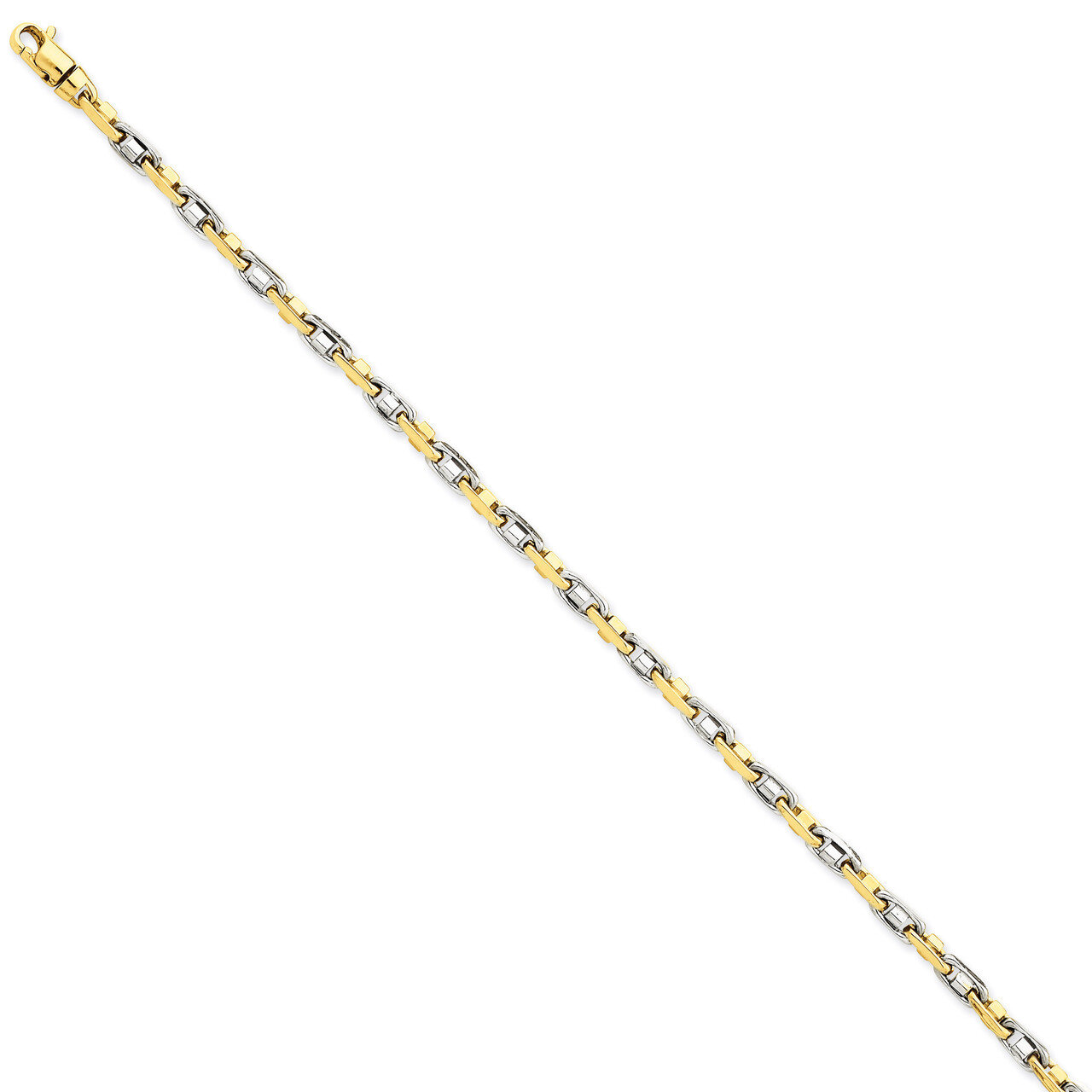 3.5mm Fancy Link Chain 8.25 Inch 14k Two-Tone Gold LK696-8.25