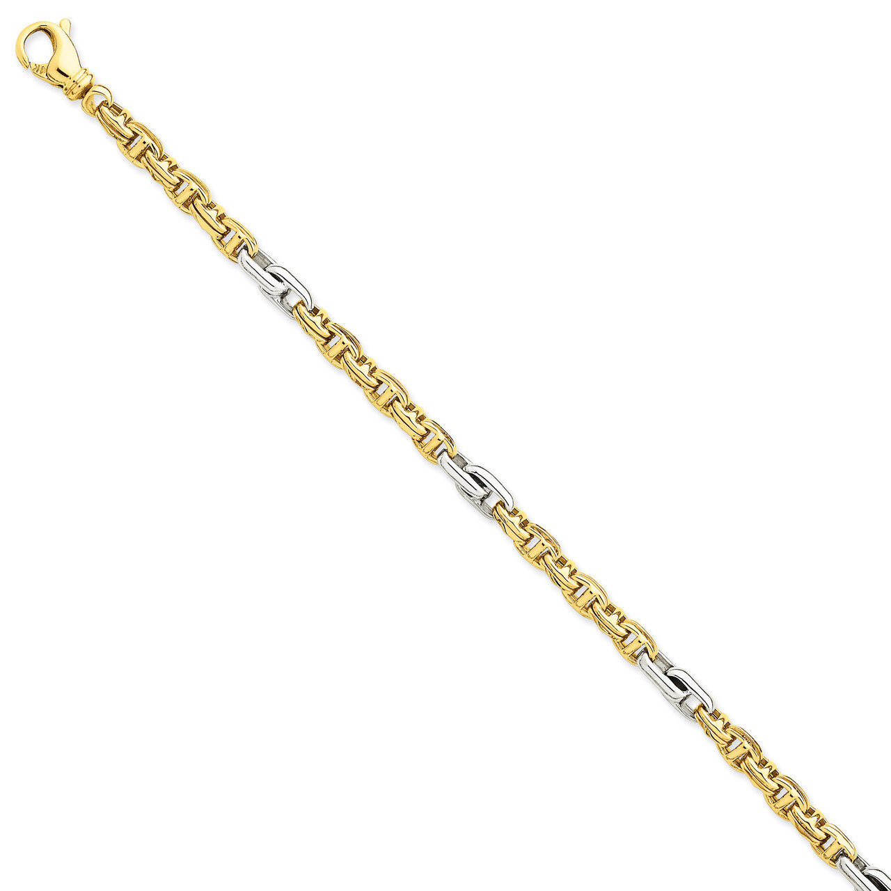 5.5mm Fancy Link Chain 18 Inch 14k Two-Tone Gold LK697-18, MPN: LK697-18, 191101654022