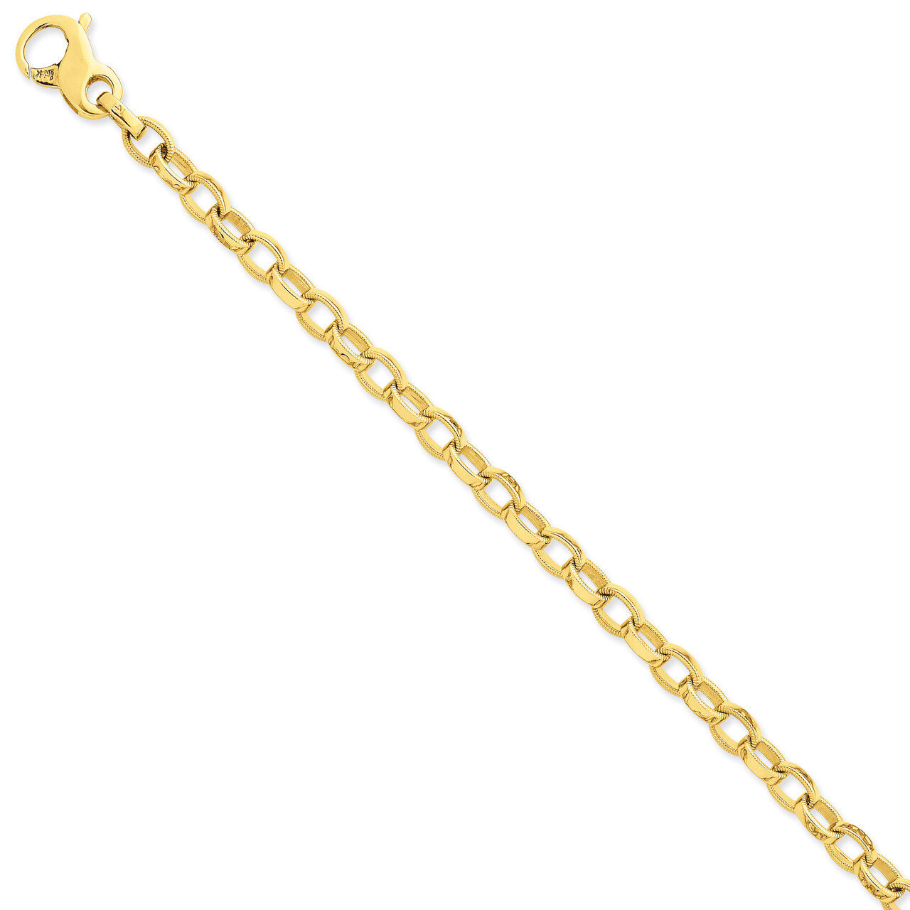 6.25mm Fancy Link Chain 8.5 Inch 14k Gold LK709-8.5, MPN: LK709-8.5, 886774405261